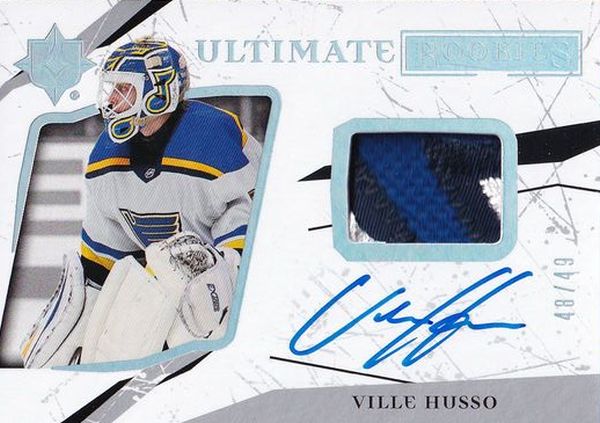 AUTO RC patch karta VILLE HUSSO 17-18 UD Ultimate Rookies /49